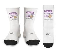 mundohuevo Par de Calcetines + 1 de regalo | Mamá, te quiero un huevo | Personalizable | Algodón suave | Talla única | Regalo original y divertido para Día de la Madre o cumpleaños