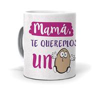 mundohuevo: Regalo Día de la Madre - Taza: Mamá, Te Queremos un Huevo (Haz un regalo único, Regala Alegría)