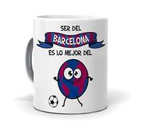 mundohuevo Regalo Divertido y Personalizado. Taza Ser del Barcelona es lo Mejor del Mundo. Cerámica AAA - 350 ml.