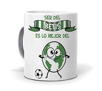 mundohuevo Regalo Divertido y Personalizado. Taza Ser del Betis es lo Mejor del Mundo. Cerámica AAA - 350 ml.