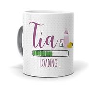 mundohuevo: Regalo original para tu tia| Taza con frase Tía Loading”| Regalo divertido y personalizado.| Taza de Cerámica AAA | Capacidad de 350 ml.| Haz un regalo único| Regala alegría.