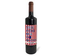 mundohuevo: Regalo original personalizado. Pon el nombre o texto que tu quieras. Botella de vino tinto: "Ser del atlético mola un huevo". 75cl. Haz un regalo único, Regala Alegría
