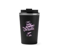 mundohuevo Regalo para Fin de Curso Vaso térmico de acero inoxidable 304 de doble pared | Con mensaje Ser Seño es dejar huella | Dia del Profesor| Capacidad 450 ml | Tapa con rosca antifugas