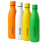 mundohuevo| Regalo personalizado con el nombre que tú quieras| Color verde| Botella de acero inoxidable| Capacidad 790ml| Regalo original y divertido| Cierre antigoteo| Acabado mate.