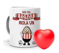 mundohuevo| Taza con frase “Ser del Athletic de Bilbao mola un huevo”| Regalo original| Pelota antiestrés con forma de corazón de color rojo| Taza de cerámica| Capacidad de 330ml.