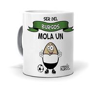 mundohuevo Taza divertida de Futbol | Ser del Burgos Mola un Huevo | Taza Especiales de Regalo para Feliz Cumpleaños | Idea de Regalo | Tazas de Colección Futbol | Cerámica AAA | Capacidad 350 ML