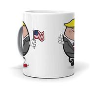 mundohuevo Taza Divertida Donald Trump Versión Huevo | Tazas Originales Para Regalar | Taza Café, Desayuno Y Té | Ideas Regalos Amigo Invisible | Idea Regalo Navidad | Cerámica 350 ML