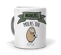 mundohuevo Taza Manuel molas un Huevo. Cerámica AAA - 350 ml.