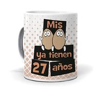 mundohuevo Taza Mis Huevos ya Tienen 27 años. Cerámica AAA - 350 ml.