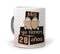 mundohuevo Taza Mis Huevos ya Tienen 28 años. Cerámica AAA - 350 ml.