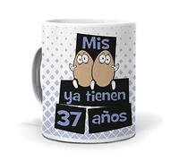mundohuevo Taza Mis Huevos ya Tienen 37 años. Cerámica AAA - 350 ml.