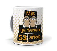 mundohuevo Taza Mis Huevos ya Tienen 53 años. Cerámica AAA - 350 ml.