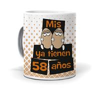 mundohuevo Taza Mis Huevos ya Tienen 58 años. Cerámica AAA - 350 ml.