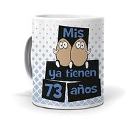 mundohuevo Taza Mis Huevos ya Tienen 73 años. Cerámica AAA - 350 ml.