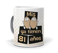 mundohuevo Taza Mis Huevos ya Tienen 81 años. Cerámica AAA - 350 ml.