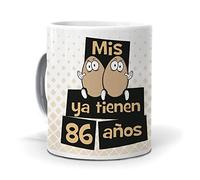 mundohuevo Taza Mis Huevos ya Tienen 86 años. Cerámica AAA - 350 ml.