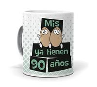 mundohuevo Taza Mis Huevos ya Tienen 90 años. Cerámica AAA - 350 ml.