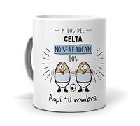 mundohuevo. Taza original para los aficionados del Celta con frase “A los del Celta no se le tocan los huevos”.| Taza de cerámica AAA.| Capacidad de 350ml.| Haz un regalo único y divertido.