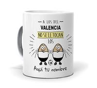 mundohuevo. Taza original para los aficionados del Valencia con frase “A los del Valencia no se le tocan los huevos”.| Taza de cerámica AAA.| Capacidad de 350ml.| Haz un regalo único y divertido.
