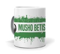mundohuevo Taza Personalizada Betis. Regalo Original. Musho Betis. Lema. Regalo Equipo de Futbol. Haz