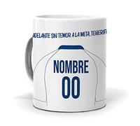 mundohuevo Taza Personalizada con Texto. Camiseta Tenerife. Regalo Original. Haz, Regala Alegría.