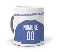 mundohuevo Taza Personalizada con Texto: Orgullo y humildad. Regalo Original. Camiseta Personalizada Fuenlabrada. Haz, Regala Alegría.