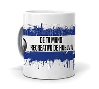 mundohuevo Taza Personalizada con Texto. Regalo Original. Recreativo de Huelva. Regalo Equipo de Futbol. Haz