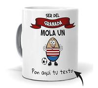 mundohuevo Taza Personalizada con Texto. Regalo Original. Ser del Granada Mola un Huevo con Nombres. Haz