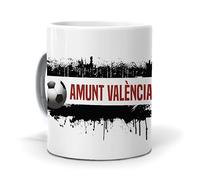 mundohuevo Taza Personalizada con Texto. Regalo Original. Valencia. Regalo Equipo de Futbol. Haz