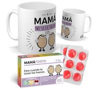 mundohuevo Taza Regalo Mamá | Taza de Cerámica + Caramelo de Mamá | A Mamá no se le tocan los Huevos | Detalle Original para Madres