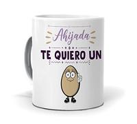 mundohuevo Taza Regalo Personalizado y Divertido ahijada. Ahijada te Quiero un Huevo. Cerámica AAA - 350 ml.
