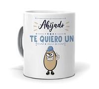 mundohuevo Taza Regalo Personalizado y Divertido ahijado. Ahijado te Quiero un Huevo. Cerámica AAA - 350 ml.