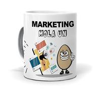 mundohuevo Taza Regalo Personalizado y Divertido Marketing. Marketing Mola un Huevo. Cerámica AAA - 350 ml.