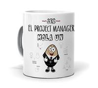 mundohuevo Taza Regalo Personalizado y Divertido Project Manager. Ser el projectmanager Mola un Huevo. Cerámica AAA - 350 ml.