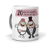 mundohuevo Taza Veinte años Casados con un par de Huevos. Cerámica AAA - 350 ml.