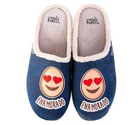 mundohuevo Zapatillas casa, comodas, con Pelo y Originales para Regalo con emoticonos, Expresiones y Frases graciosas. Enamorado Marino. Zapatillas de casa Españolas, Materiales Primera Calidad.