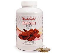 MundoReishi. Reishi puro micromolido 180 capsulas. Certificado genéticamente. La cepa más activa. >30% betaglucanos. No es extracto, es puro