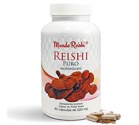MundoReishi. Reishi puro micromolido 90 capsulas. Certificado genéticamente. La cepa más activa. >30% betaglucanos. No es extracto, es puro.