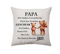 Mundos mejores regalos para papá de hija hijo - Funda de almohada para padre hombre - Regalos de cumpleaños Día del Padre Idea Navidad Funda Cojín Decoración Keepsake (Papa-Nos)