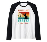 Mundos Vintage Mejor Farter I Mean Father Best Cat Dad Ever Camiseta Manga Raglan