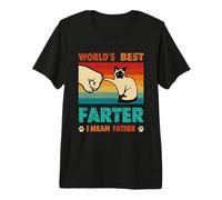 Mundos Vintage Mejor Farter I Mean Father Best Cat Dad Ever Camiseta Premium