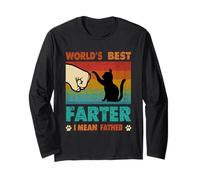 Mundos Vintage Mejor Farter I Mean Father Best Cat Dad Ever Manga Larga