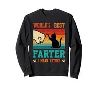 Mundos Vintage Mejor Farter I Mean Father Best Cat Dad Ever Sudadera