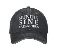 Mundus Sine Caesaribus, Un Mundo sin Caesars Gorra de béisbol Lavada con Texto Latino Sombreros Casuales para el Sol Gorras de béisbol para Hombres Adultos de Verano