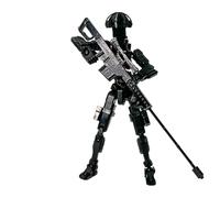 Muñeca Articulada: Artesanía Con Engranajes Compactos, Estatua De Movimiento Flexible, Construcción De Nodos Desmontables | Pieza Manipuladora Educativa, Decoración De Mesa Creativa Para Escaparate