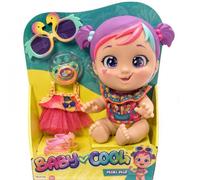 Baby Cool Mini MIA - Muñeca con Ropa, Zapatos y complementos exclusivos de Moda de Estilo Colorido y Tropical. Incluye 2 Camisetas, 1 tutú, 1 Chupete, 1 Gafas de Sol y Pendientes