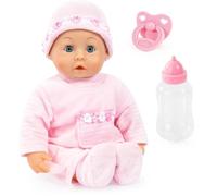 Muñeca bebé First Words rosa con accesorios