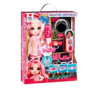 RAINBOW HIGH Creative Crystals Bella - Muñeca de Moda Rosa de 28 cm con Kit para Accesorios de Cristal Make It, Anillo, Bricolaje, Manualidades, Juego de Resina, para Niños +8 Años, NO Comestible