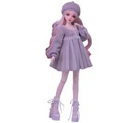 Muñeca BJD Pintada a Mano 1/3, 22,8 Pulgadas (56 cm), Estilo a la Moda, Cuerpo de PVC con 31 articulaciones móviles; decoración para Escritorio y Pared. Solo para Mayores de 15 años.