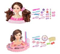 Muñeca Cabeza Peluquería - 19,5x17,5x13,5cm Kit Maquillaje Peinado Niña | Juguete Educativo Imitación | para Cumpleaños Acción Gracias Navidad Día Niño Realista Medio Cuerpo